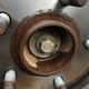 The hub surface after the wheel finally came off. I guess the PNW isn’t *totally* rust-free. Or maybe this is from its first 10 years in West Virginia?